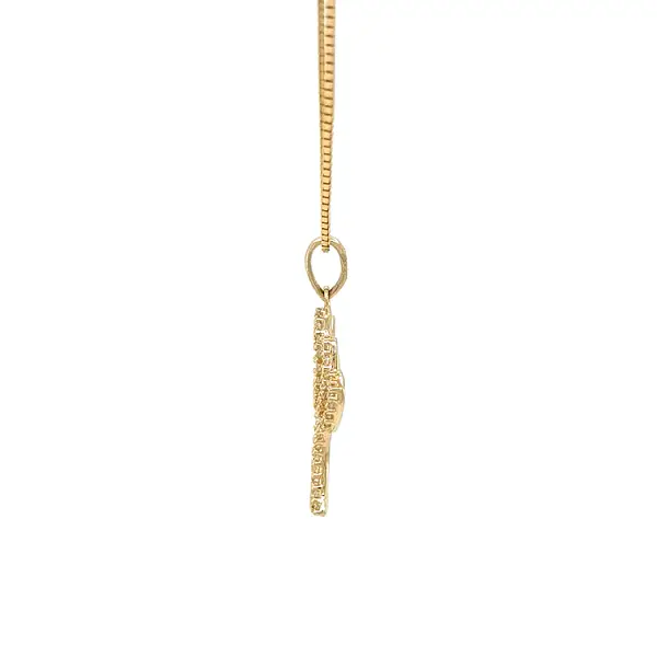 Gold-Anhänger Baum mit Zirkonen