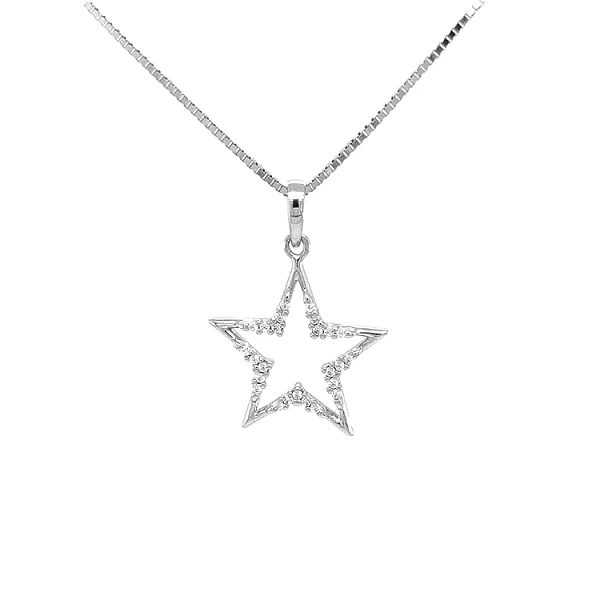 Goldstern-Anhänger mit Zirkonen