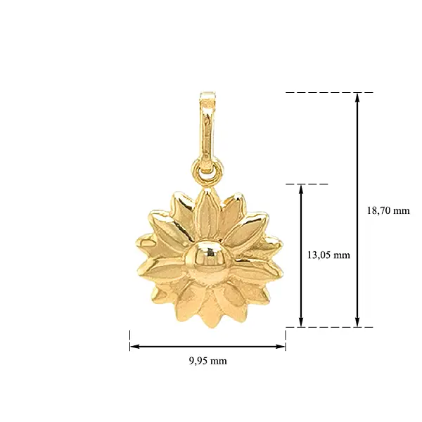 Gold-Anhänger Blume
