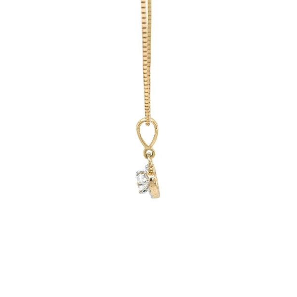 Gold-Anhänger Herz mit Zirkonen
