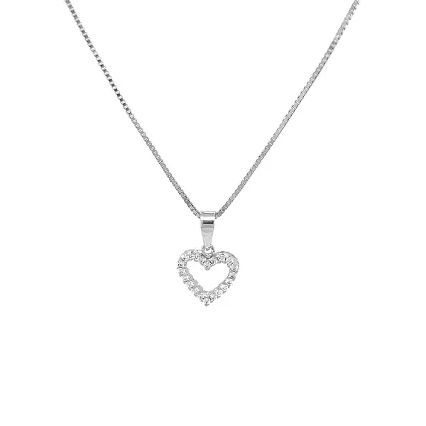 Gold-Anhänger Herz mit Zirkonen