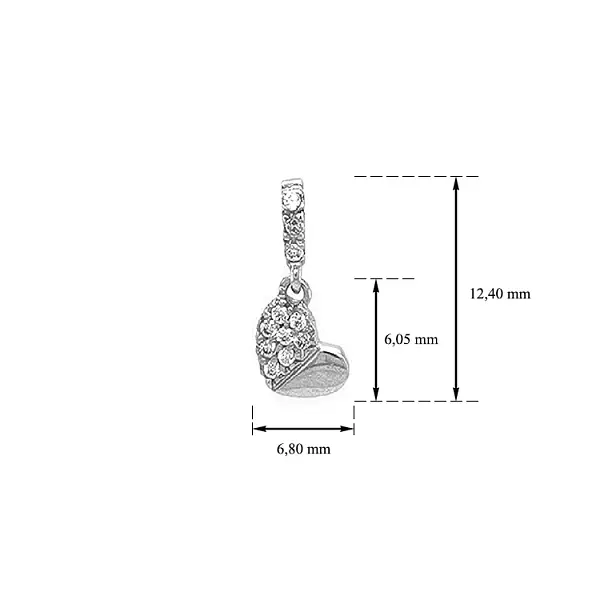 Gold-Anhänger Herz mit Zirkonen