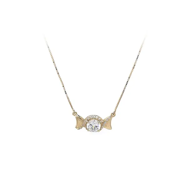 Goldhalskette mit Zirkonen