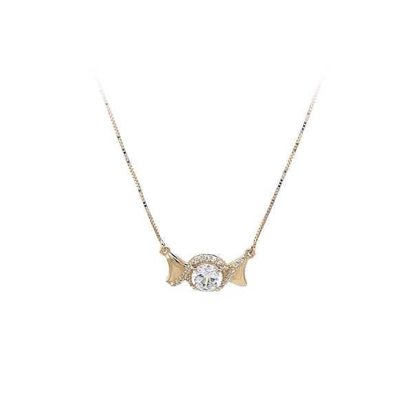 Goldhalskette mit Zirkonen