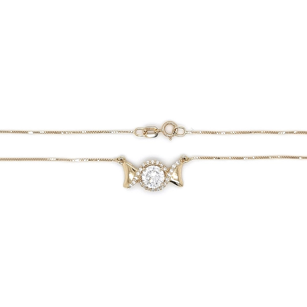 Goldhalskette mit Zirkonen