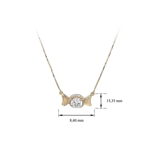 Goldhalskette mit Zirkonen