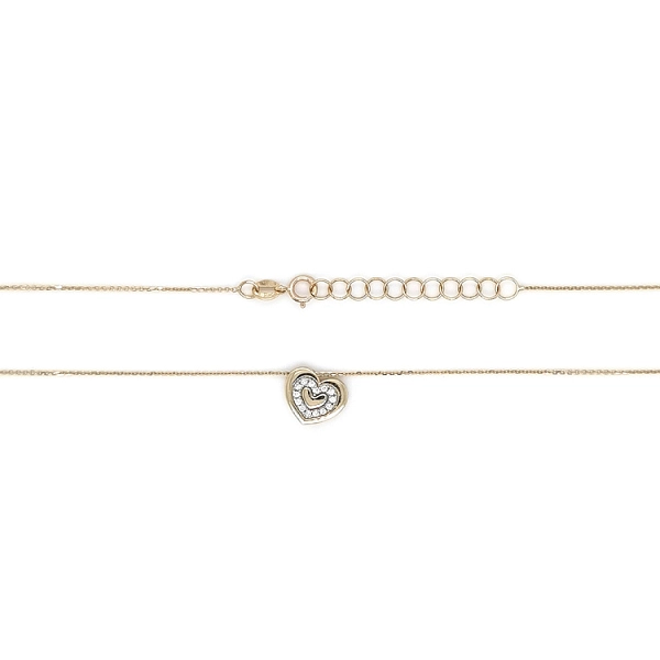 Gold Damenhalskette mit Zirkonen