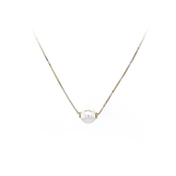 Gold Damen Halskette mit Perle