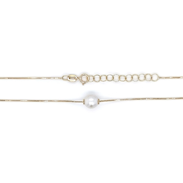Gold Damen Halskette mit Perle