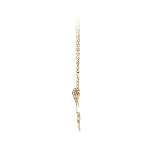 Goldene Schlangenhalskette mit Zirkonen