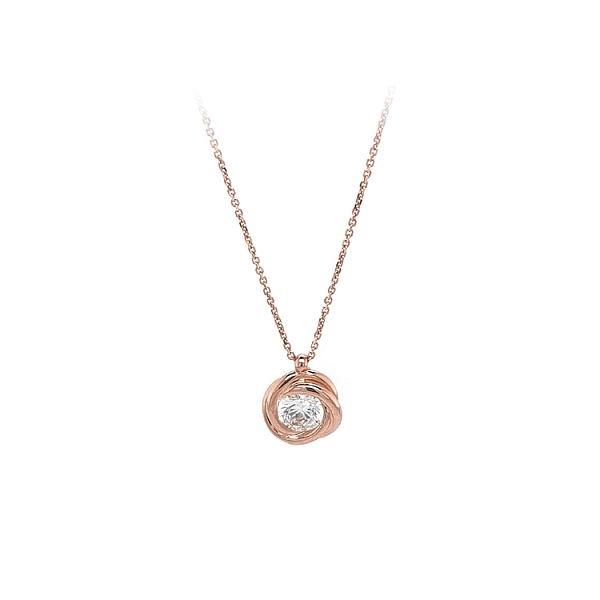 Rose Gold Zirkon Halskette