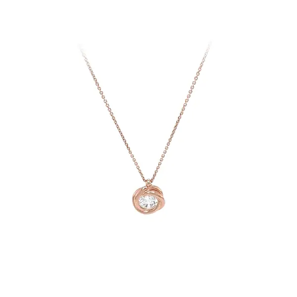 Rose Gold Zirkon Halskette
