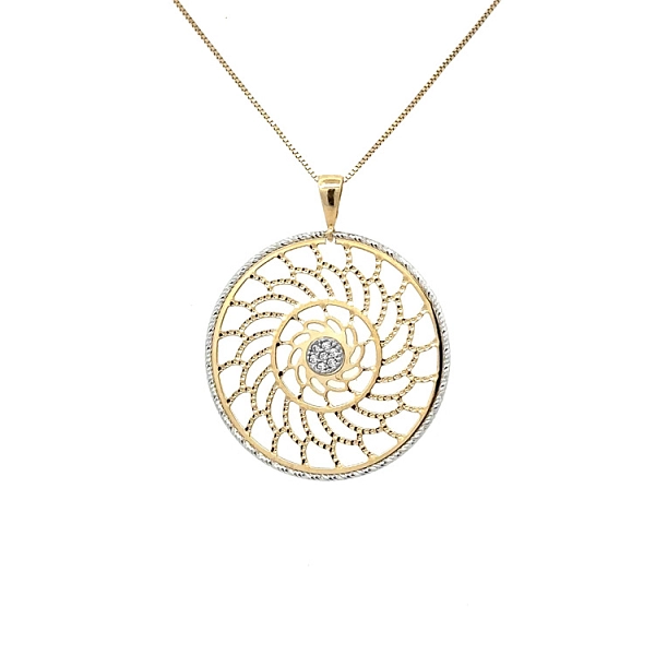 Gold-Anhänger mit Zirkonen