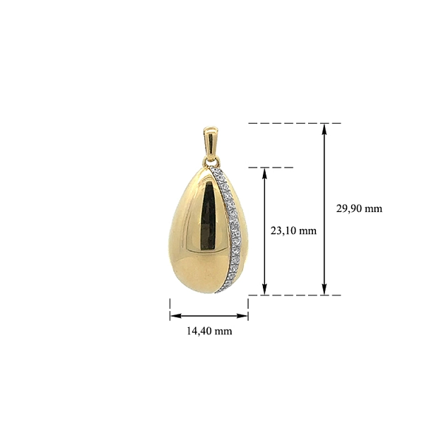Gold-Anhänger mit Zirkonen