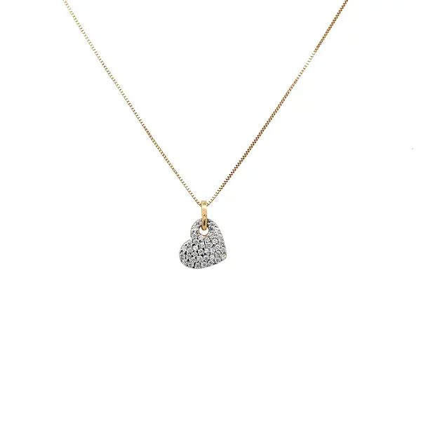 Gold-Anhänger Herz mit Zirkonen