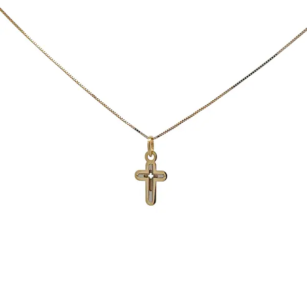 Goldenes Kreuz aus kombiniertem Gold