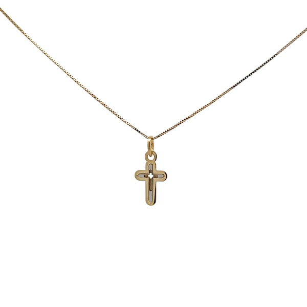 Goldenes Kreuz aus kombiniertem Gold