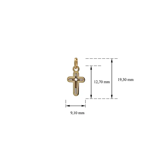 Goldenes Kreuz aus kombiniertem Gold