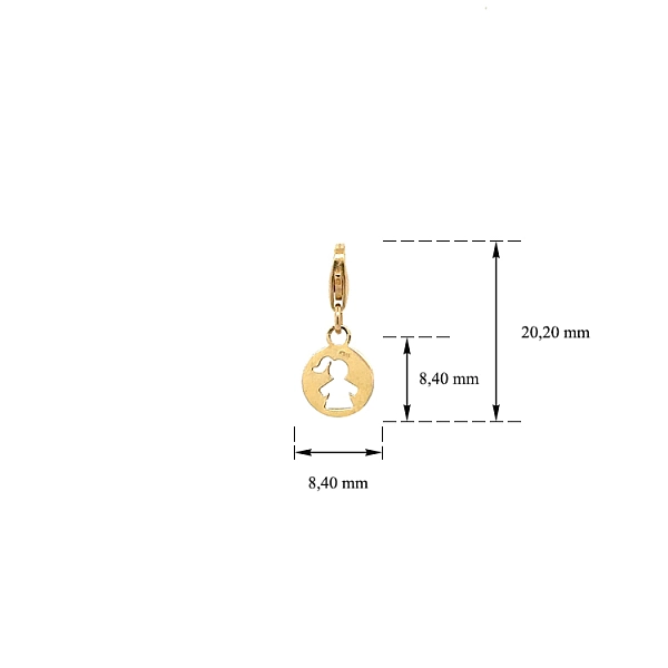 Gold-Anhänger für Armband kleines Mädchen