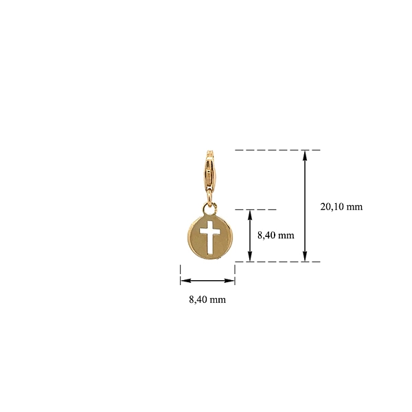 Gold-Anhänger für Armband Kreuz