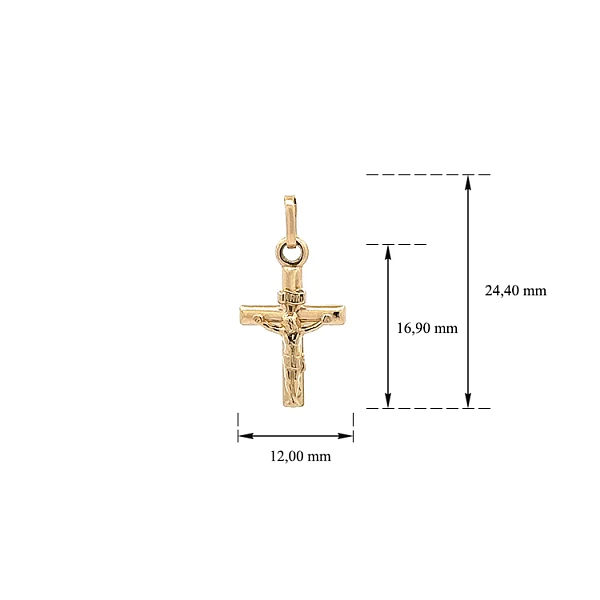 Gold-Anhänger Kreuz mit Jesus Christus