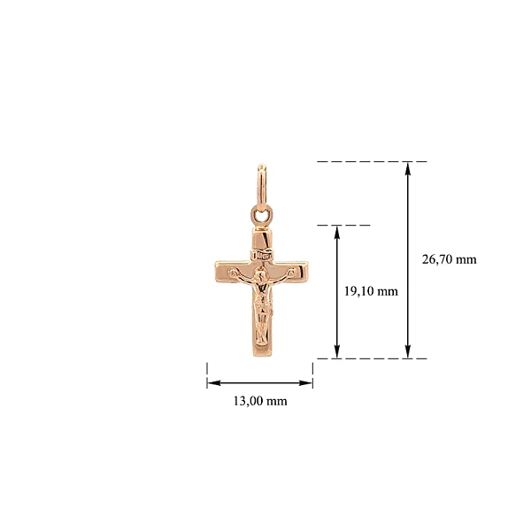 Gold-Anhänger Kreuz mit Jesus Christus
