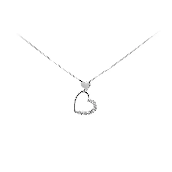 Gold-Anhänger Herz mit Zirkonen