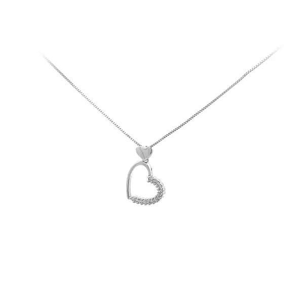 Gold-Anhänger Herz mit Zirkonen