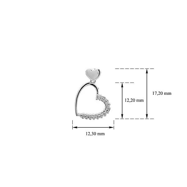Gold-Anhänger Herz mit Zirkonen