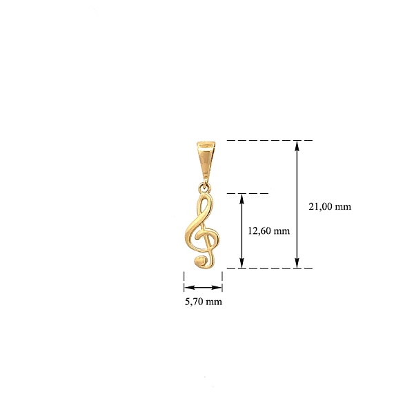 Gold-Anhänger Note