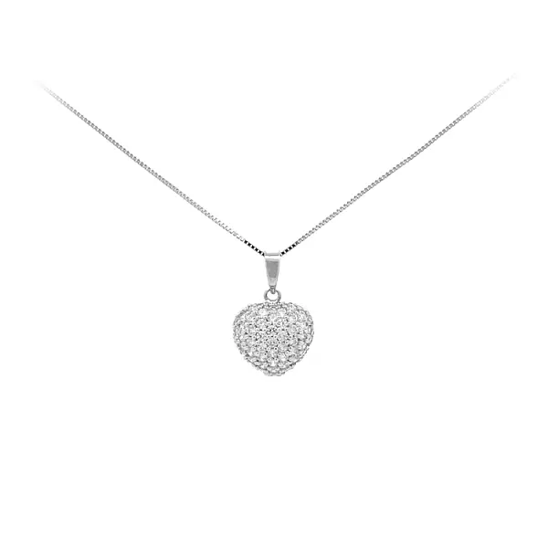 Gold-Anhänger Herz mit Zirkonen