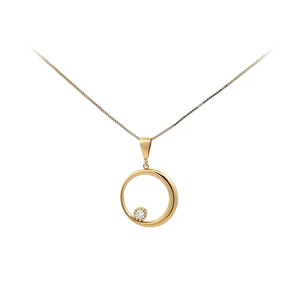 Gold-Anhänger mit Zirkon