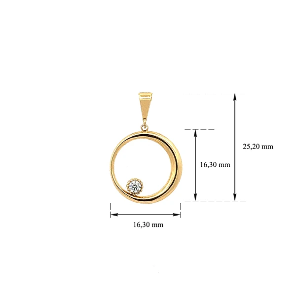 Gold-Anhänger mit Zirkon