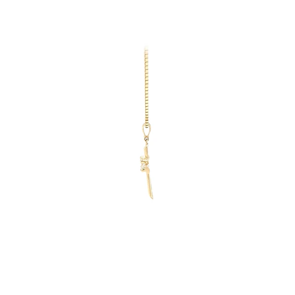 Gold-Anhänger Kreuz mit Zirkon