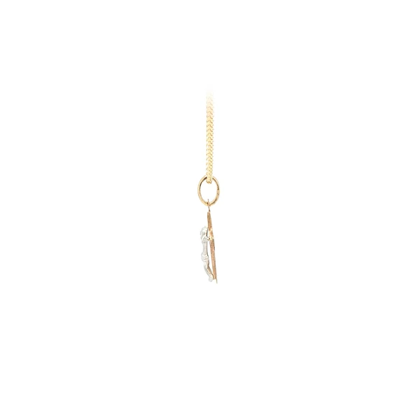 Anhänger Kreuz mit Jesus Christus aus kombiniertem Gold