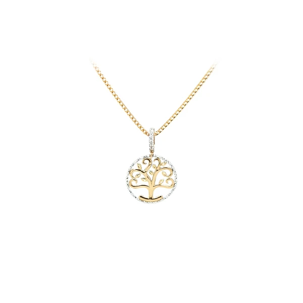 Anhänger Baum des Lebens aus Kombinationsgold