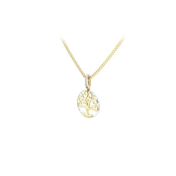 Anhänger Baum des Lebens aus Kombinationsgold