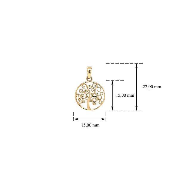 Goldanhänger Baum des Lebens