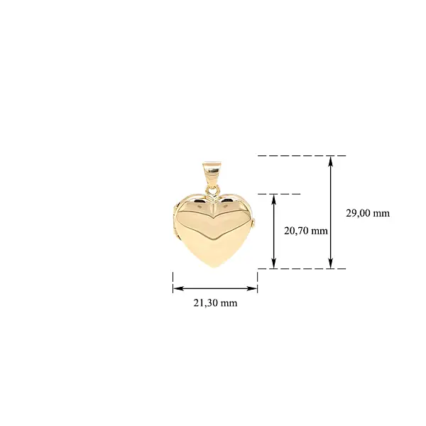 Gold-Anhänger Anhänger Herz für Foto