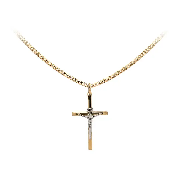 Gold-Anhänger Kreuz mit Jesus Christus