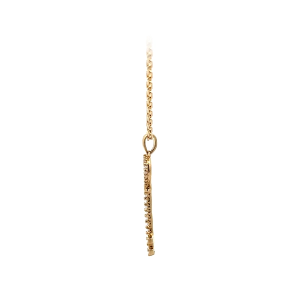 Gold-Anhänger Schlüssel mit Zirkonen
