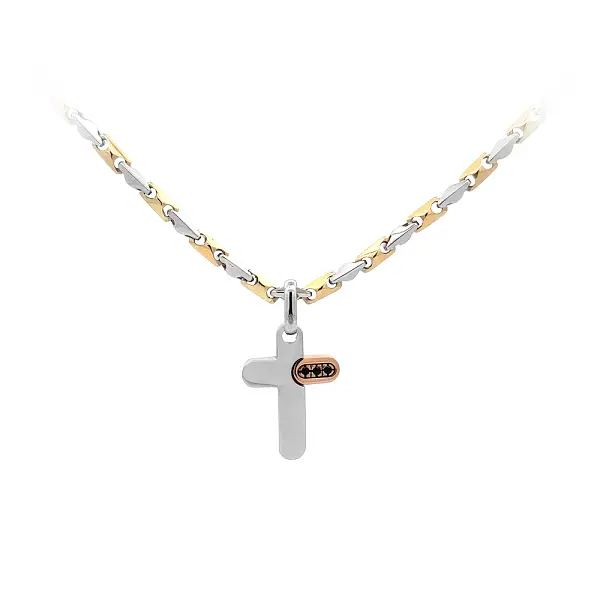 Anhänger Kreuz aus kombiniertem Gold