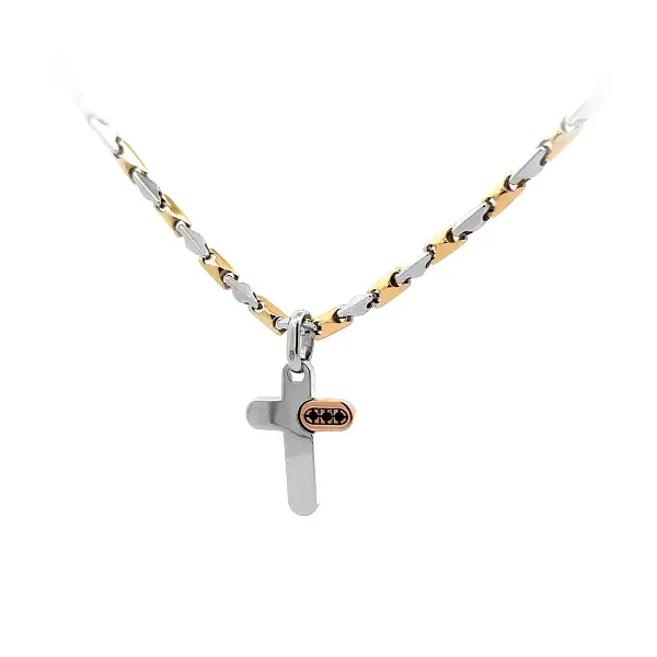 Anhänger Kreuz aus kombiniertem Gold