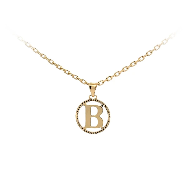 Gold-Anhänger Buchstabe B