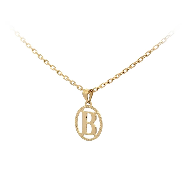 Gold-Anhänger Buchstabe B