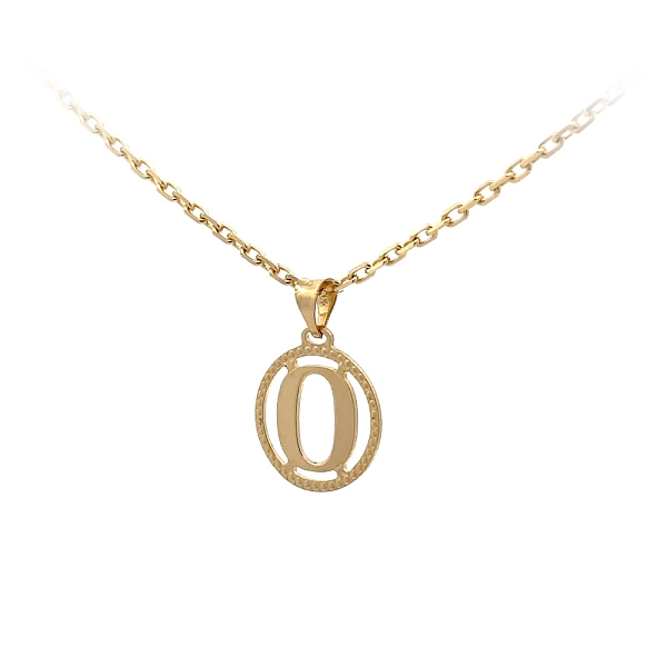 Gold-Anhänger Buchstabe O