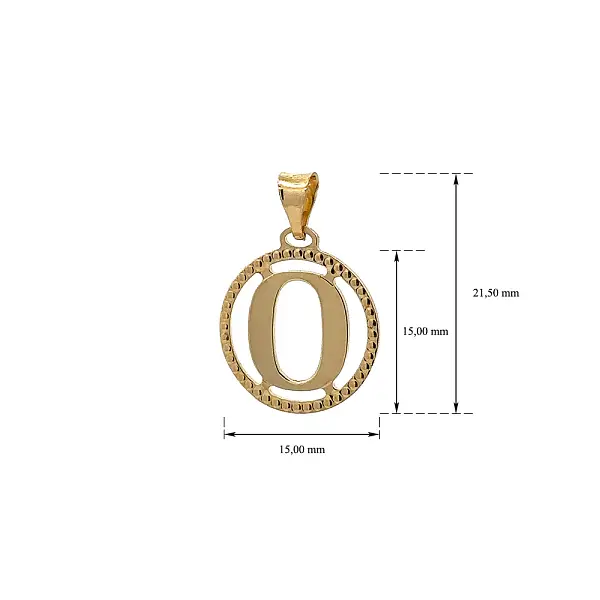 Gold-Anhänger Buchstabe O