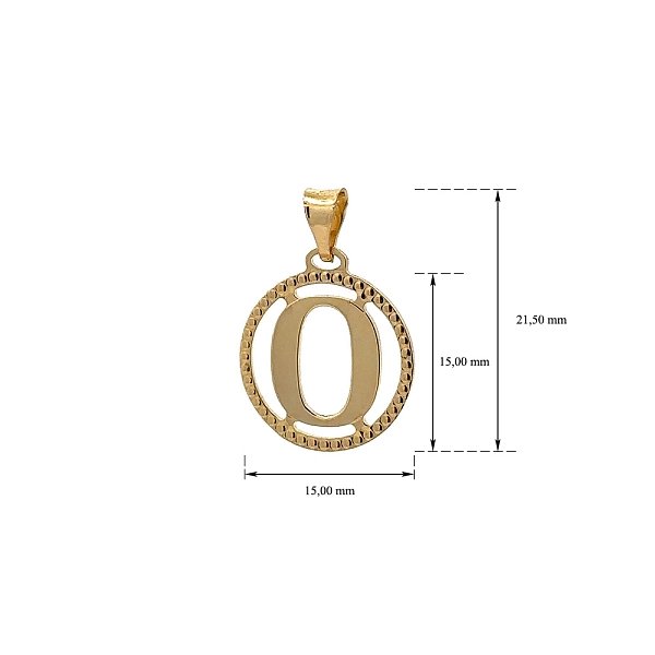 Gold-Anhänger Buchstabe O
