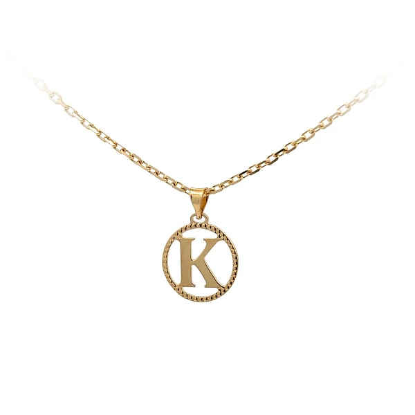 Gold-Anhänger Buchstabe K