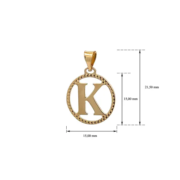 Gold-Anhänger Buchstabe K